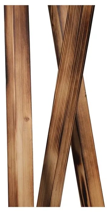 Čierna/hnedá stojacia lampa s textilným tienidlom (výška 149 cm) Maçka – Opviq lights