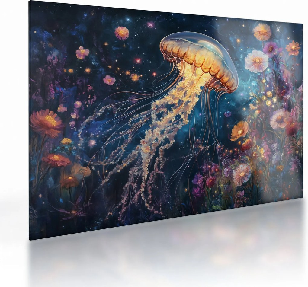 Sklenený obraz - Magická medúza (70x50 cm)