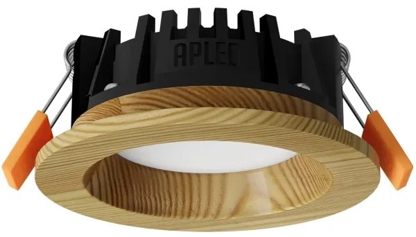 APLED - LED Podhľadové RONDO WOODLINE LED/3W/230V 4000K pr. 9 cm borovica masív