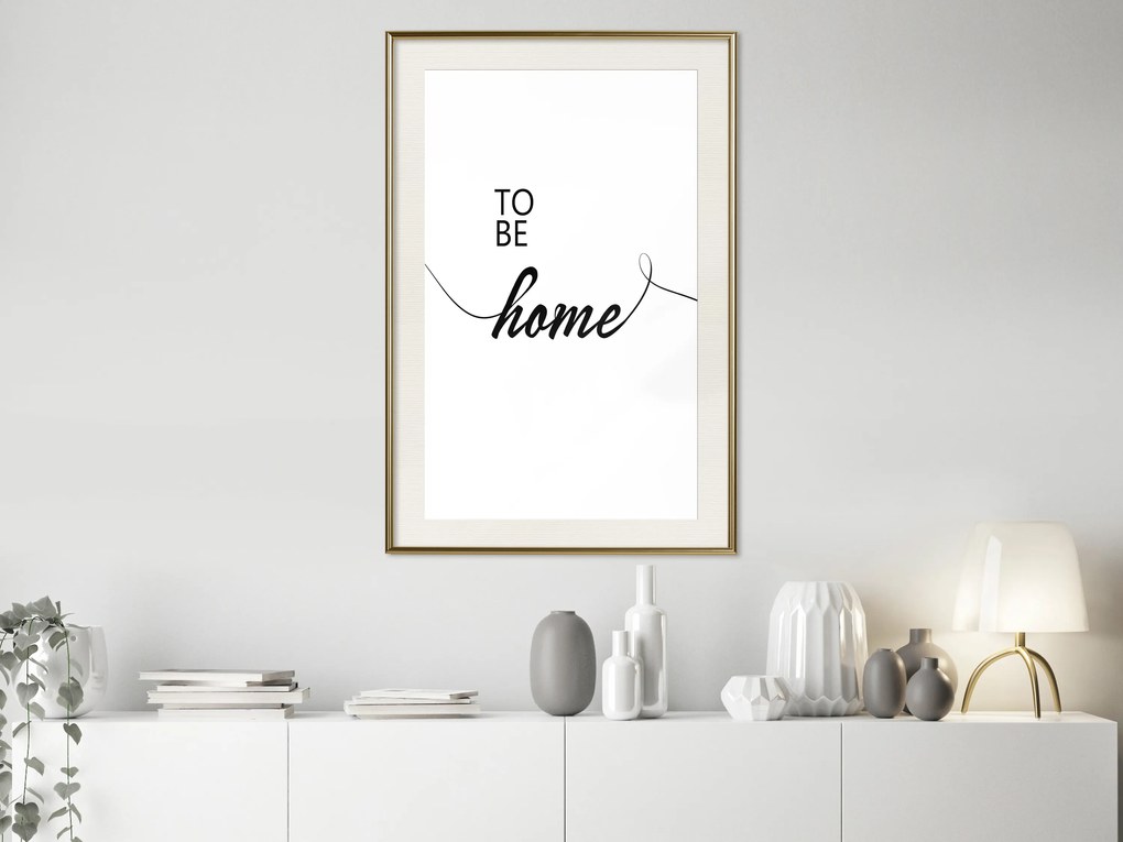 Artgeist Plagát - To Be Home [Poster] Veľkosť: 30x45, Verzia: Zlatý rám