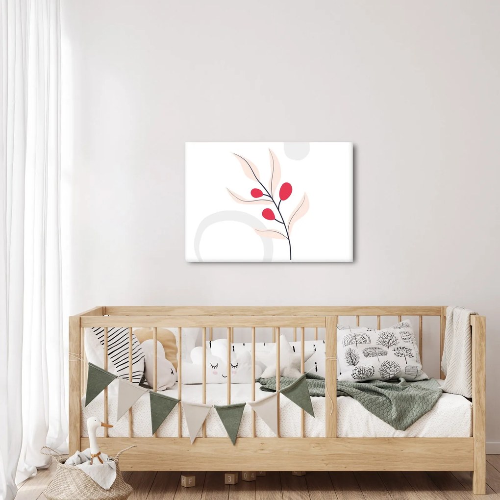 Obraz - Ružová florálna abstrakcia N⁰3 (70x50 cm)