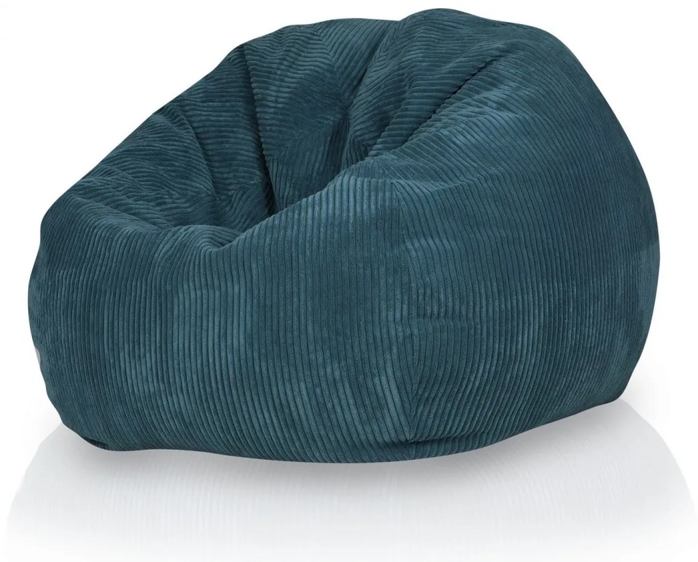 Sedací vak z manšestru – pohodlné kreslo na leňošenie a relax Farba: SZ75 - modrá