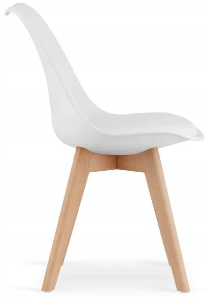 Jedálenský stôl TODI biely 60 cm s dvoma stoličkami MARK biele