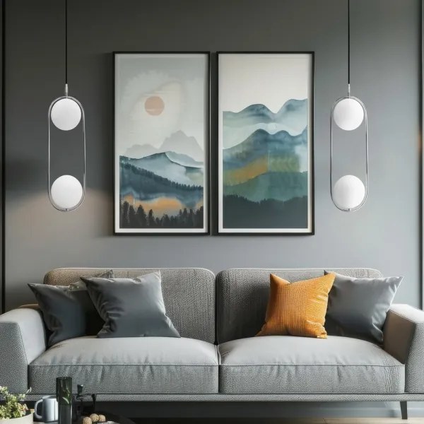 Luster na lanku CORDEL 2xG9/28W/230V lesklý chróm