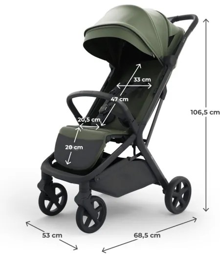 KINDERKRAFT SELECT - Športový kočík NUBI 3 Mystic Green