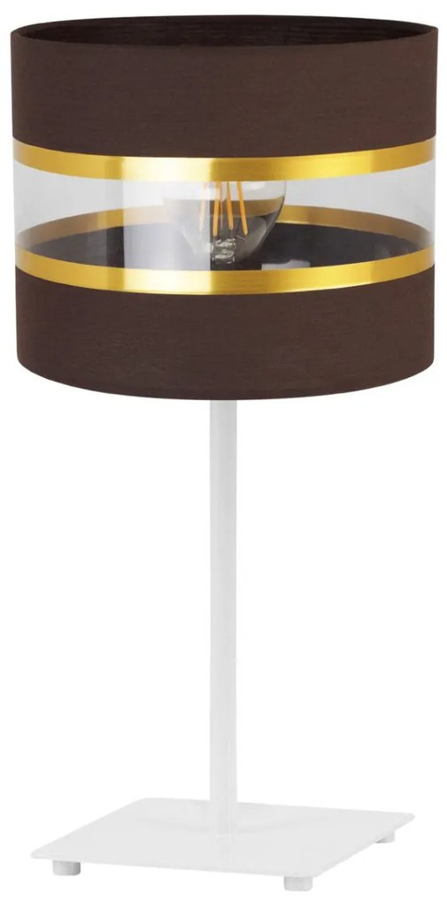 Stolná lampa Elegance, 1x textilné tienidlo (výber zo 6 farieb), (výber z 2 farieb konštrukcie), g, ln