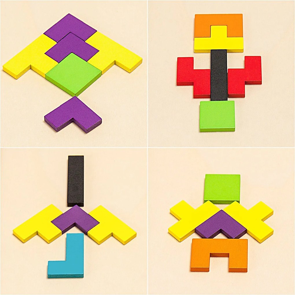 DAALO Dřevěné puzzle - tvary