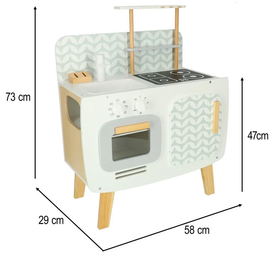 KIK Drevená retro kuchynka MDF LULILO