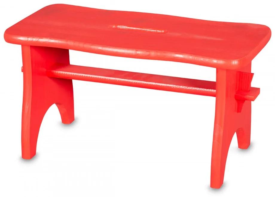 ČistéDřevo Drevená stolička - červená