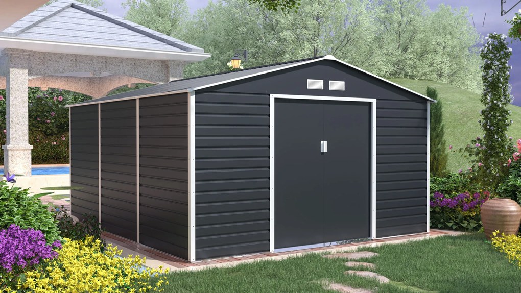 Záhradný domček G21 GAH 1300 - 340 x 382 cm, antracitový