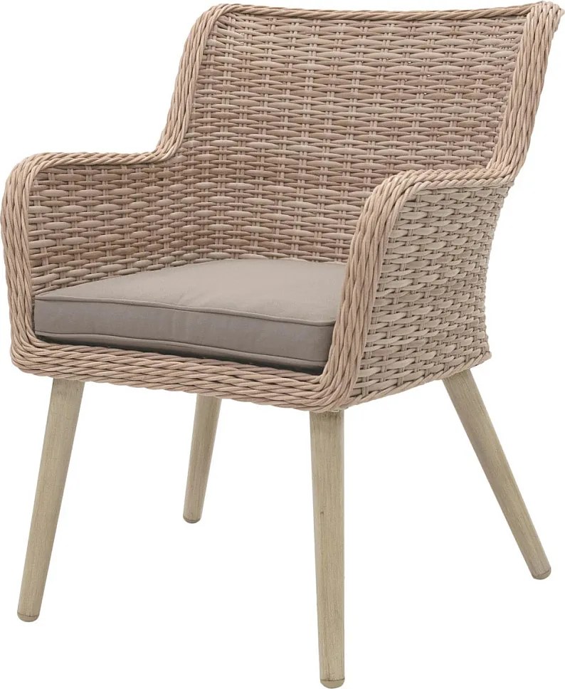 Záhradné ratanové jedálenské kreslo MALIBU (cappuccino)
