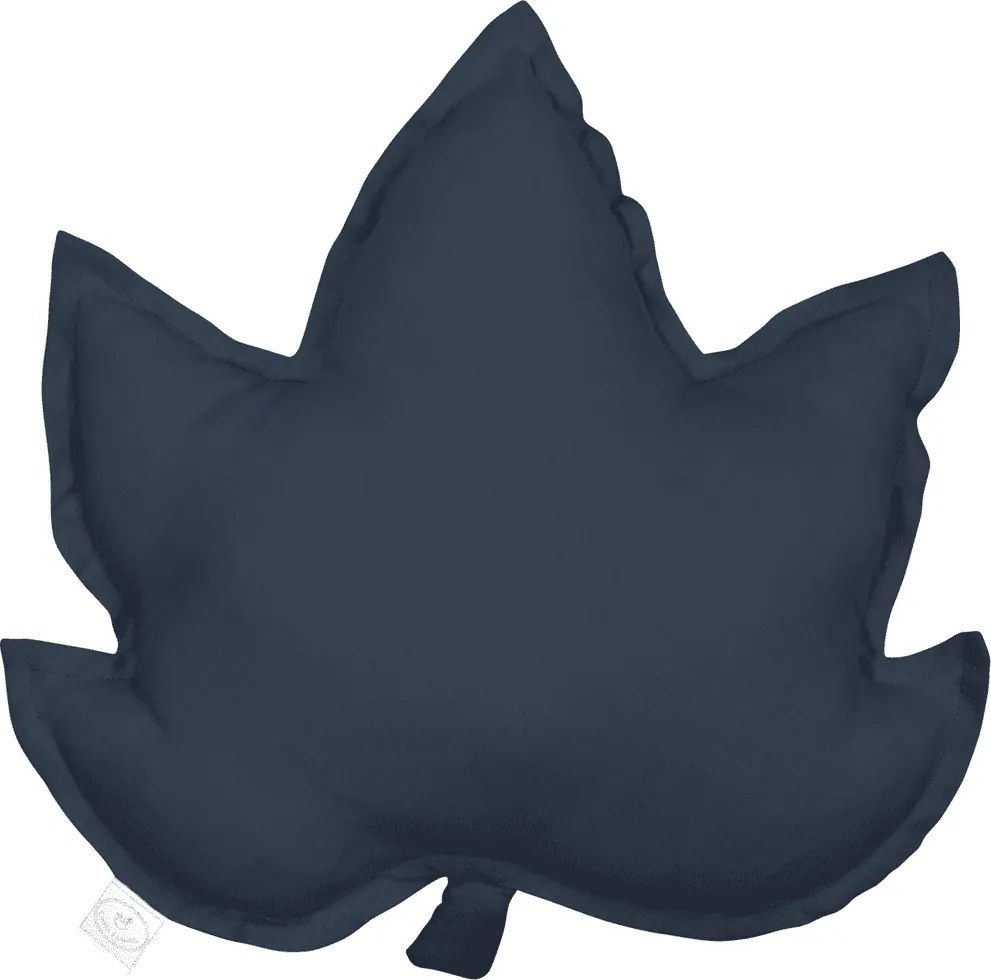 Ľanový vankúš javorový list grafitová 43x43 cm