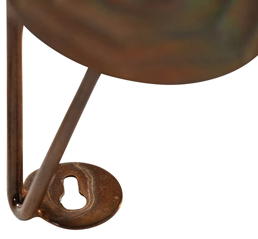 Art Deco nástenná lampa medená 77 cm - Circles