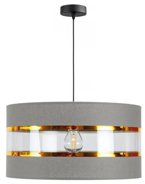 Luster na lanku LIND 1xE27/60W/230V šedá