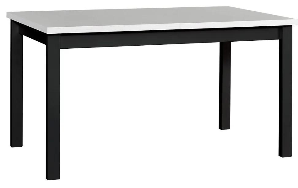Rozkladací stôl Diesel 80 x 140/180 II, Morenie: biela - L, Farby nožičiek: čierna, Farby nožičiek stola: čierna