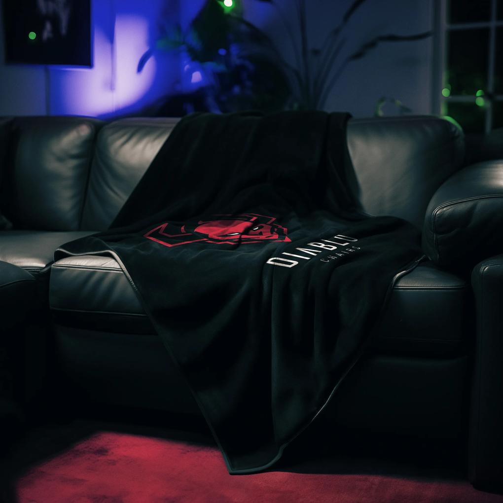 Fleecová deka Diablo Chairs: čierna