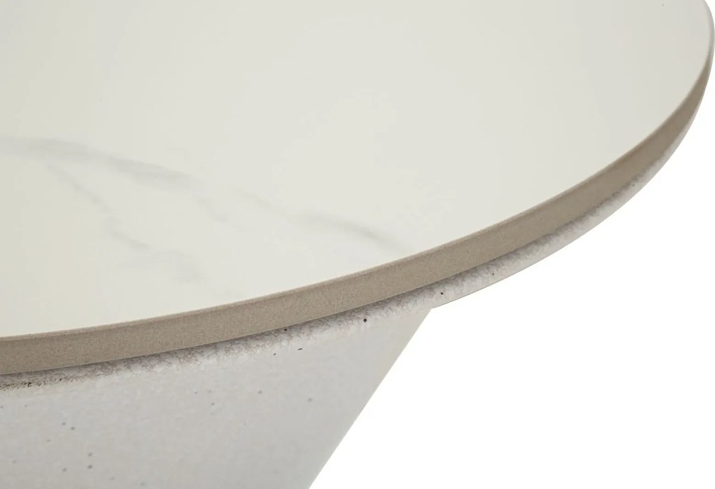 Odkladací stolík Biely 44 cm mramor/biely
