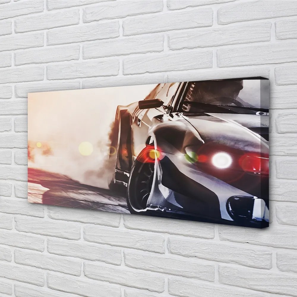 Obraz canvas Čierne auto light 120x60 cm