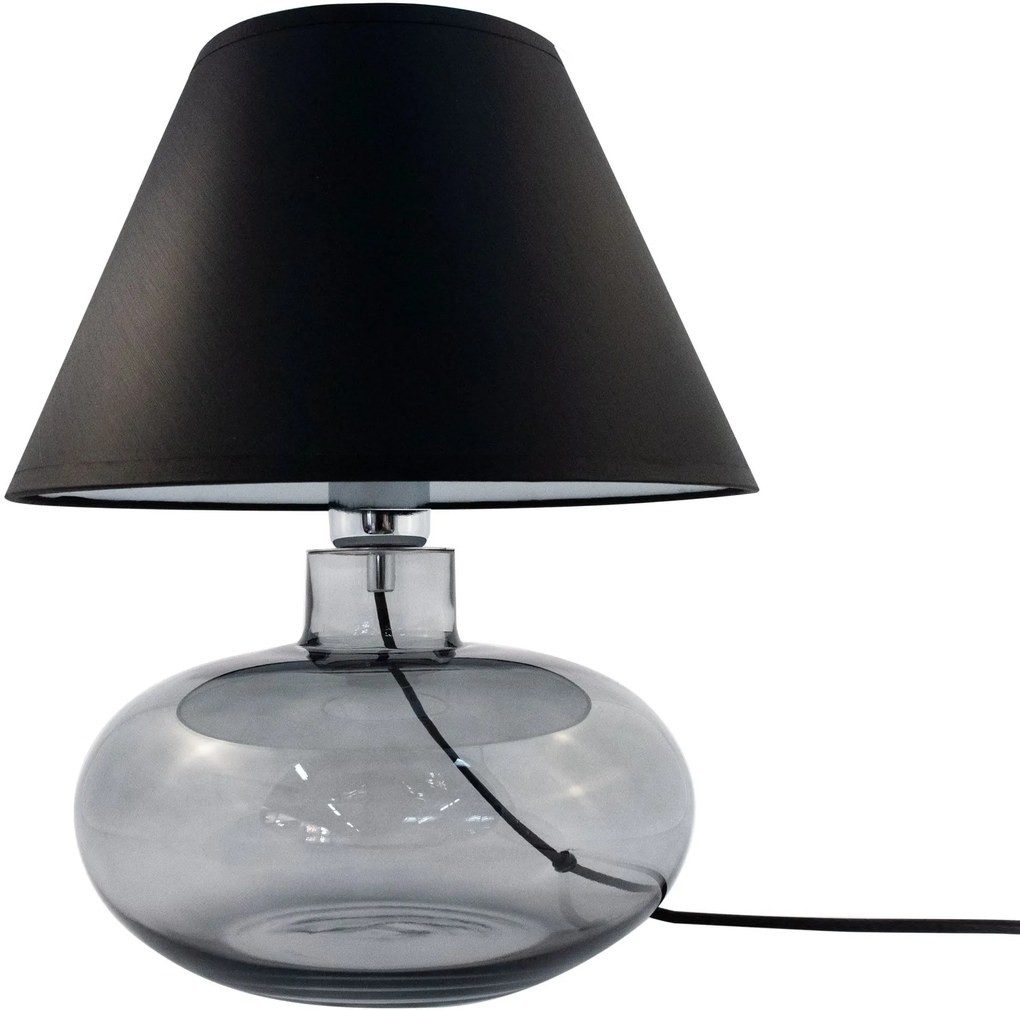 Zuma Line Mersin Grafit stolová lampa 1x60 W biela 5516BK