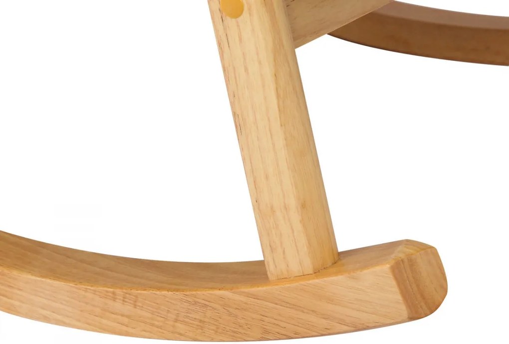 Design-Shop Hojdacie kreslo stolička Morelia - látka, drevené nohy natura - Krémová
