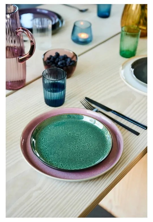 Zelený/čierny dezertný kameninový tanier ø 21 cm Gastro Green/Black – Bitz