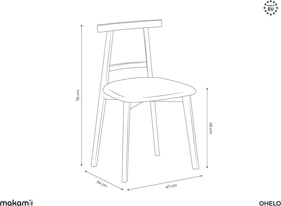 Zelená jedálenská stolička z masívneho dreva Ohelo – Makamii