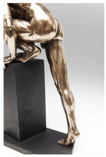 KARE DESIGN Dekoratívny predmet Nude Man Stand 35 cm bronzový 35,5 × 25,5 × 12,5 cm