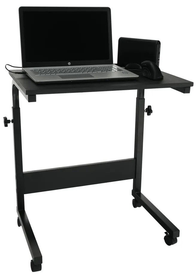 Tempo Kondela PC stôl s kolieskami, čierna, WESTA