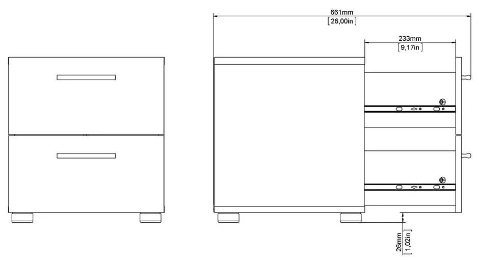 Biely nočný stolík Pepe - Tvilum
