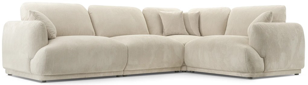 Rohová sedačka Chako (P) (béžová). Akcia -20%. Vlastná spoľahlivá doprava až k Vám domov. 1135049