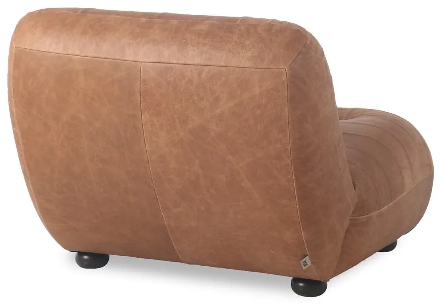 Koňakovohnedé kožené kreslo Wyatt – Dutchbone