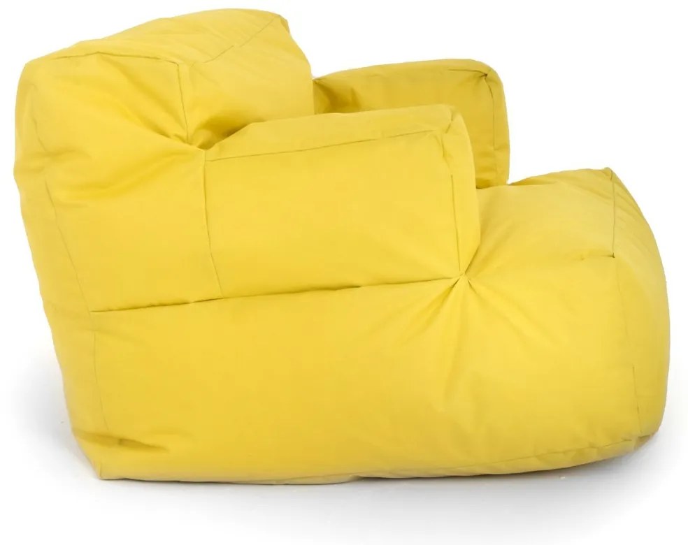 Sedací vak v tvare kresla Relax žltý