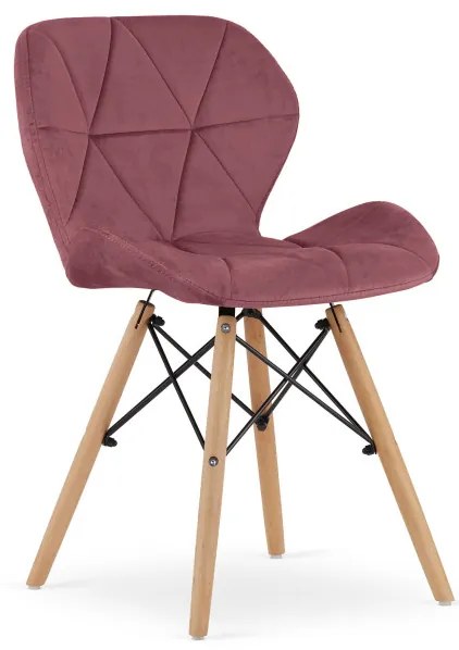 Set dvoch jedálenských stoličiek LAGO tmavo ružové (2ks)