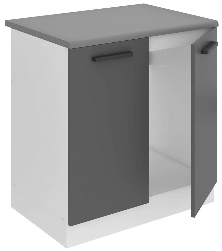 Kuchynská skrinka Belini Premium Full Version drezová 80 cm šedý mat s pracovnou doskou