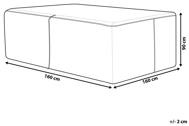 Ochranná plachta na záhradný nábytok 160 x 160 x 90 cm Chuza (sivá). Vlastná spoľahlivá doprava až k Vám domov. 1080278