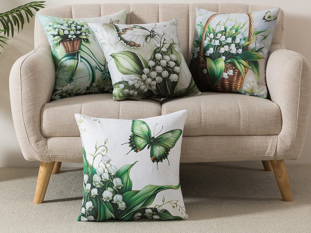 XPOSE® Set obliečok na vankúš LILLY (digitálna tlač) 43x43 cm - set 4 ks