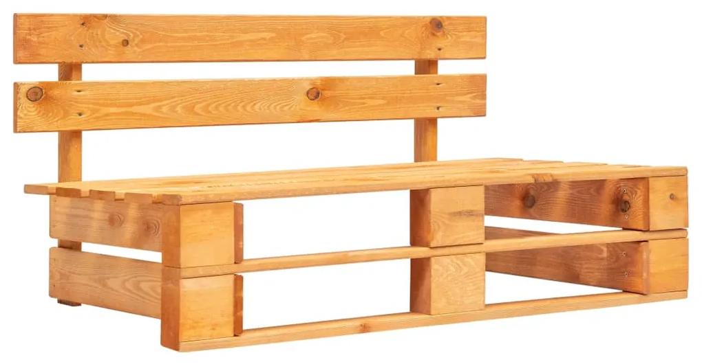 vidaXL Záhradná paletová lavička FSC drevo medovo-hnedá