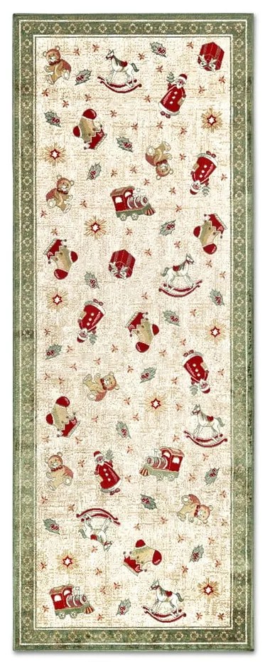Zelený behúň s vianočným motívom s prímesou bavlny 80x200 cm Toy's Delight Green Christmas – Villeroy&amp;Boch
