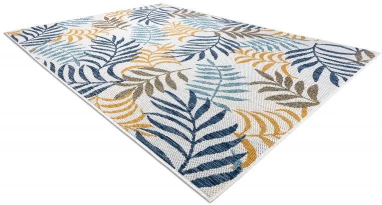Dywany Łuszczów Kusový koberec Cooper Sisal Leaves 22251 ecru/navy - 140x190 cm