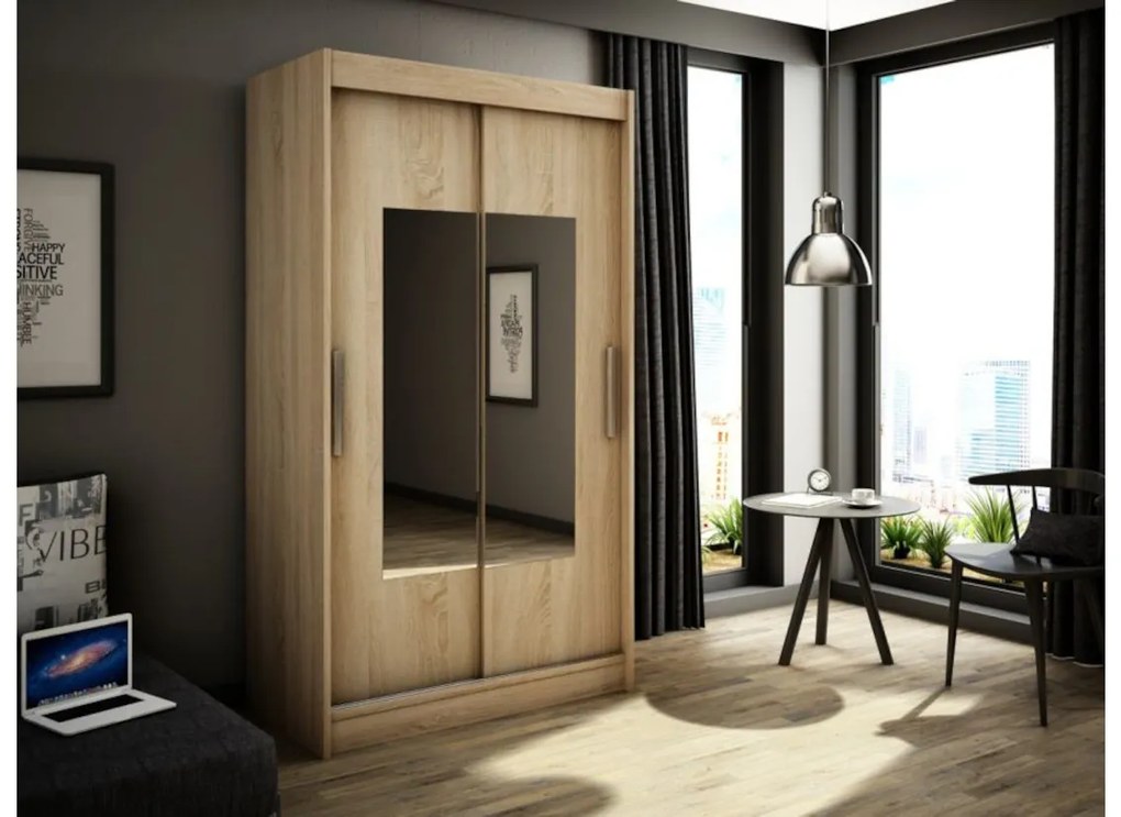 Posuvná skriňa TORINO 180, 180x200x62, čierna