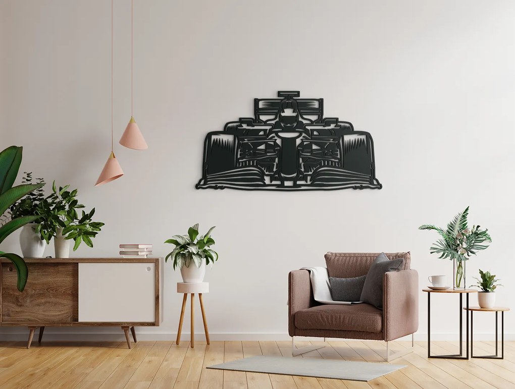 drevko Drevená nálepka na stenu Formula Rozmer obrazu: 24 x 44,5 cm, Farba dekorácie: Čierna