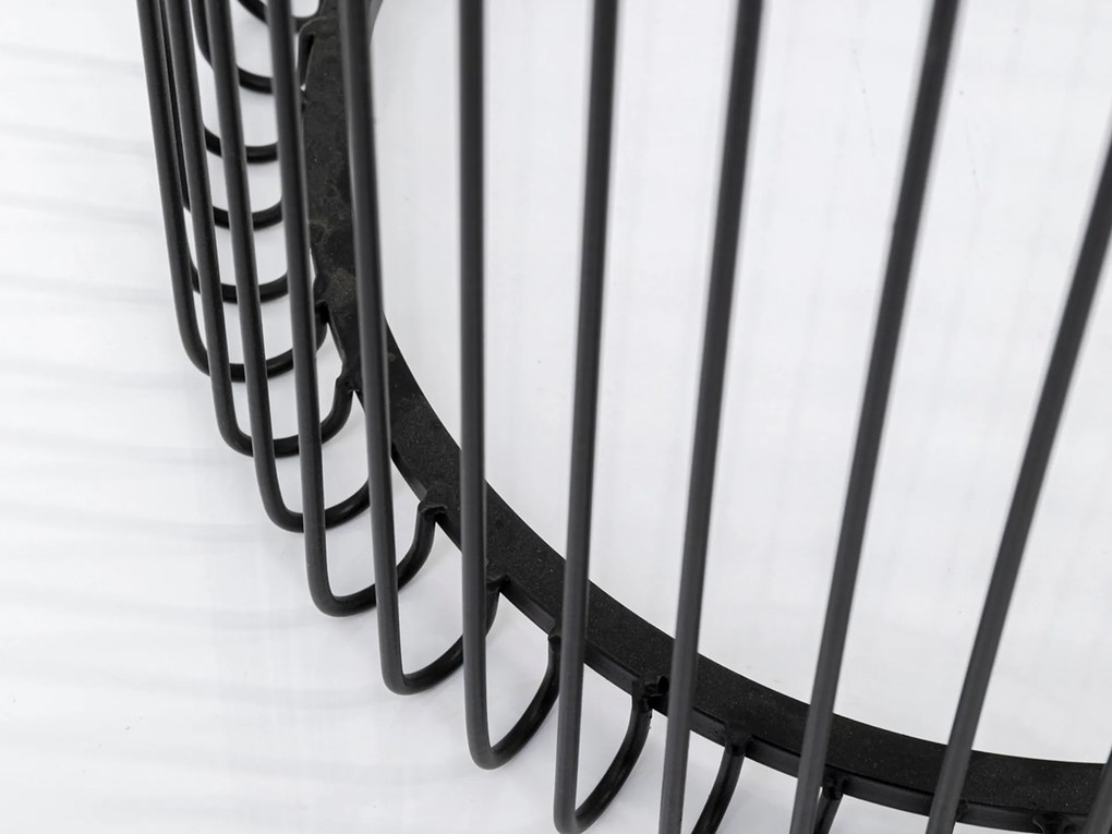 Wire stojan na kvety čierny 70 cm
