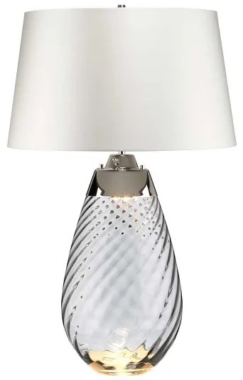 Elstead LENA-TL-L-SMOKE-OWSS - LED Stolná lampa LENA 1xE27/40W/230V 74 cm biela