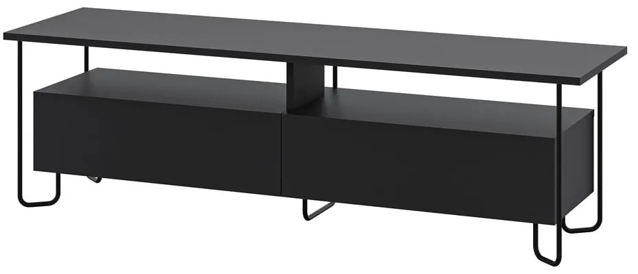 Čierny TV stolík 150x45 cm Dilly – Marckeric