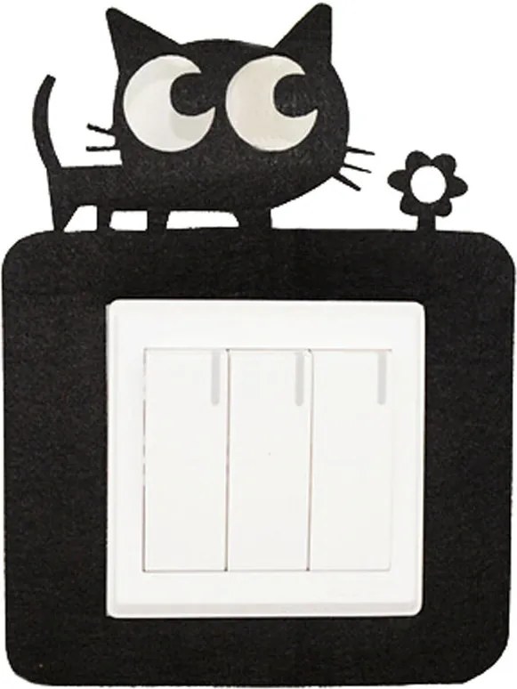 Filcový rámik na výpínač "Mačka" 19x14 cm