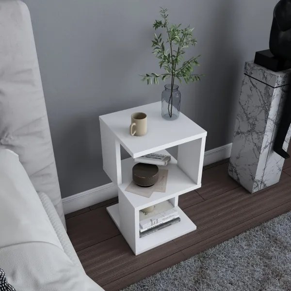 Nočný stolík CARTER 49,4x29,6 cm biela