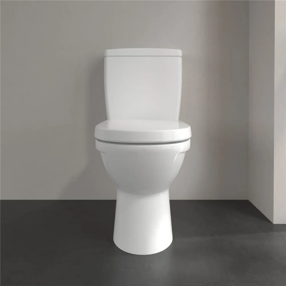 VILLEROY &amp; BOCH O.novo WC misa kombi s hlbokým splachovaním, zadný odpad, 360 x 640 mm, biela alpská, 56581001