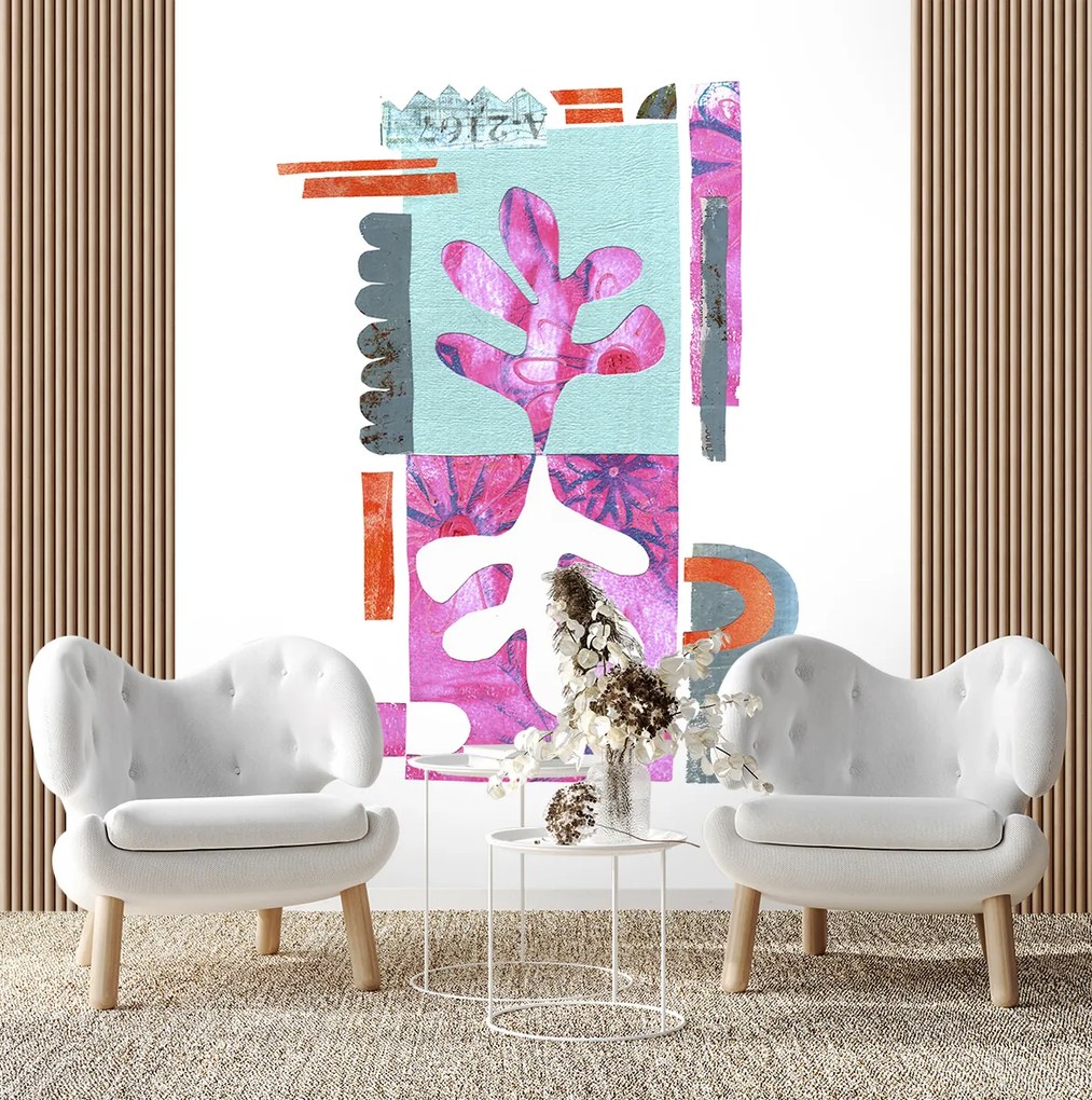 Gario Fototapeta Ružová modrá abstrakt - Andrea Haase Materiál: Vliesová, Rozmery: 250 x 250 cm