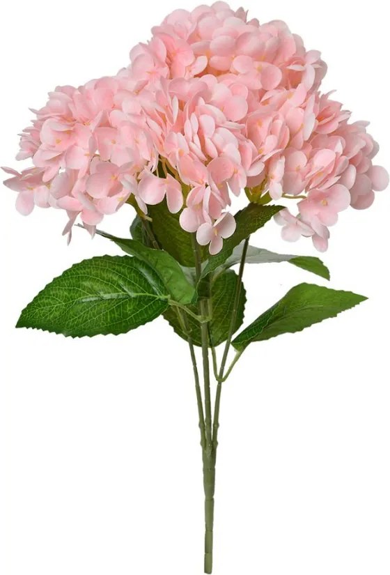 Ružová umelá kvetina hortenzie Hydrangea - 23*23*45 cm