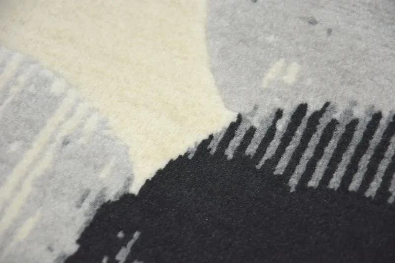 Kusový koberec SCANDI 18461/752 - kruh krémový / sivý / čierny